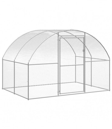 Outdoor Chicken Coop 3x20x2 m Galvanised Steel