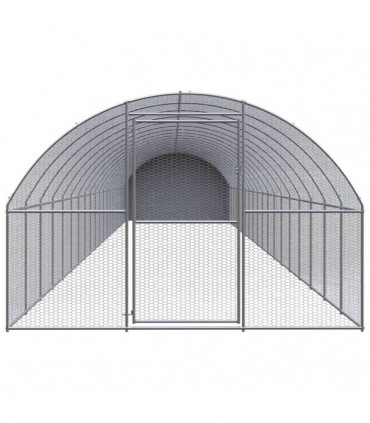 Outdoor Chicken Coop 3x20x2 m Galvanised Steel