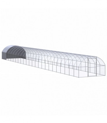 Outdoor Chicken Coop 3x24x2 m Galvanised Steel