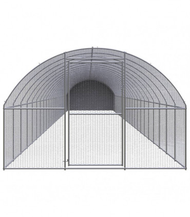 Outdoor Chicken Coop 3x24x2 m Galvanised Steel