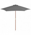Outdoor Parasol with Wooden Pole 270 cm Anthracite
