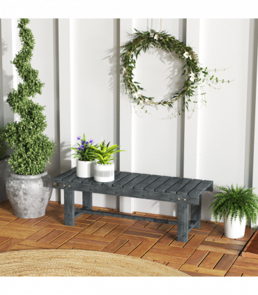 Outsunny 1.1M Outdoor Garden Bench Patio Loveseat Fir Wood 2 Person