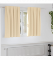 vidaXL Curtains with Curtains 2 pcs Cream Polyester