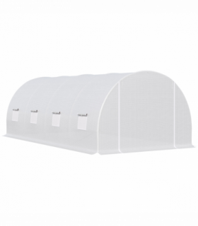 Outsunny 6 x 3 x 2 m Polytunnel Greenhouse w/ Zippered Door and 8 Windows
