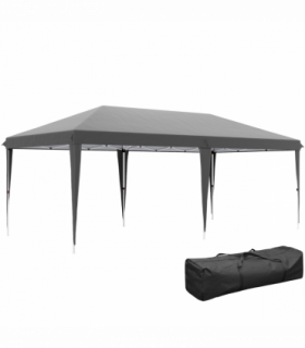 Outsunny 6 x 3(m) Pop Up Gazebo Patio Party Event Heavy Duty Canopy Grey