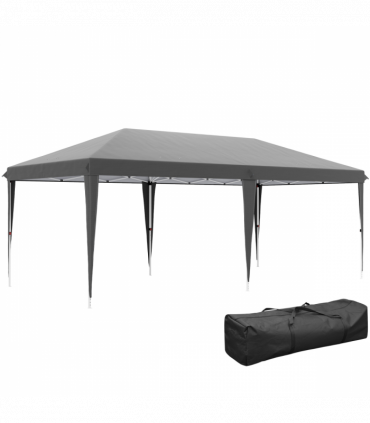 Outsunny 6 x 3(m) Pop Up Gazebo Patio Party Event Heavy Duty Canopy Grey