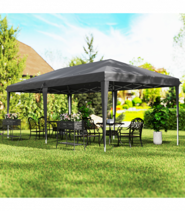 Outsunny 6 x 3(m) Pop Up Gazebo Patio Party Event Heavy Duty Canopy Grey