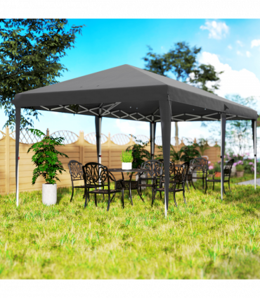 Outsunny 6 x 3(m) Pop Up Gazebo Patio Party Event Heavy Duty Canopy Grey