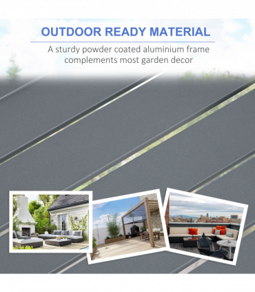 Outsunny 6-Piece Garden Furniture Set with Firepit Table Outdoor Sofa Aluminium