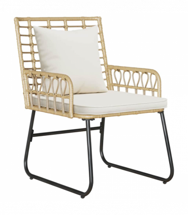 Garden Furniture Set with Cushion 4 pcs Black, Anthracite