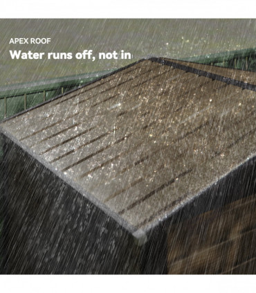 Outsunny 6.2 x 4.3ft Garden Metal Shed with Vent for Garden, Patio, Oak