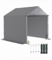 Outsunny 6.5' x 6.5' x 6.5' Temporary Garden Shed Storage Tent, Grey