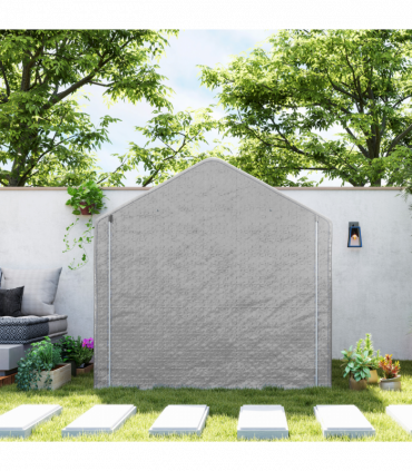 Outsunny 6.5' x 6.5' x 6.5' Temporary Garden Shed Storage Tent, Grey