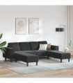 Sofa Set 3 pcs Black Velvet