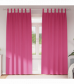 vidaXL Curtains with Curtains 2 pcs Bright pink Polyester