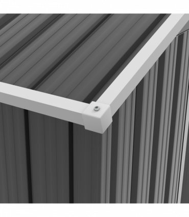 Outsunny 6.5x3.5ft Metal Garden Shed for Garden and Outdoor Storage, Dark Grey