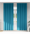 vidaXL Curtains with Curtains 2 pcs Turquoise Polyester