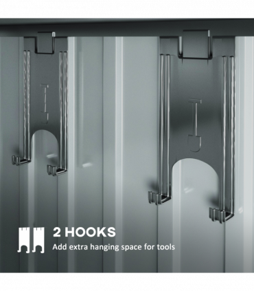 Outsunny 6.5x4FT Garden Shed with Foundation Lockable Metal Tool Shed Green