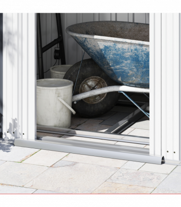 Outsunny 6.5x4FT Garden Shed with Foundation Lockable Metal Tool Shed Grey