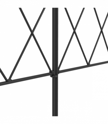 Outsunny 61 cm x 3 m Outdoor Picket Fence Panels with Panels, Swirls, Black