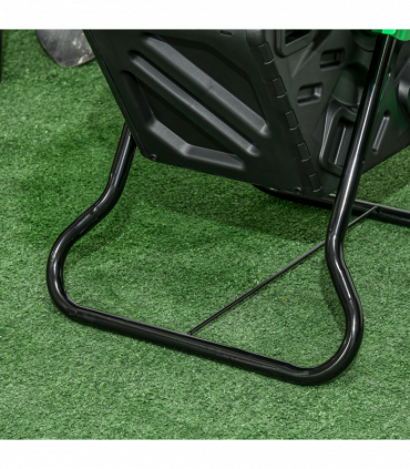 Outsunny 65L Garden Compost Bin, Barrel Rotating Composter with Steel Legs