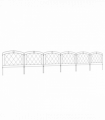 Outsunny 6PCs Decorative Garden Fencing 24in x 12ft Metal Border Edging
