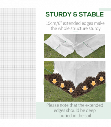 Outsunny 6x3x2m Greenhouse Replacement Cover ONLY for Tunnel Greenhouse White