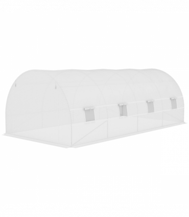 Outsunny 6x3x2m Greenhouse Replacement Cover ONLY for Tunnel Greenhouse White