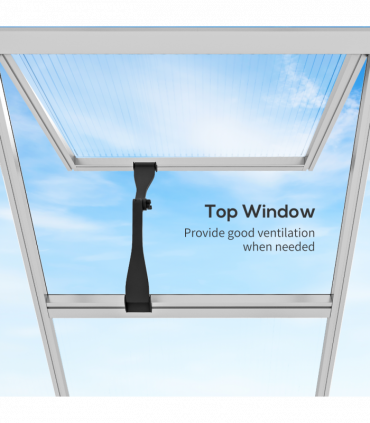 Outsunny 6x6ft Aluminium Greenhouse with/ Door Window Galvanised Base PC Panel