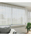 vidaXL Curtains with Curtains Floral White Polyester