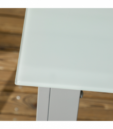 Outsunny 7 Piece Garden Dining Set, Outdoor Table and 6 Chair, Aluminium, Grey