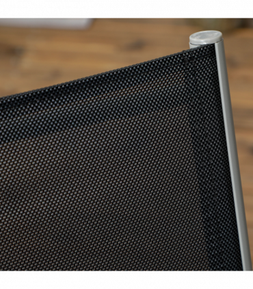 Outsunny 7 Piece Garden Dining Set, Steel Outdoor Table and Chairs, Black