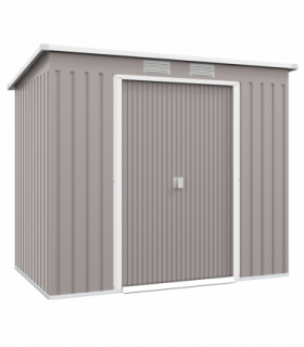 Outsunny 7 x 4ft Metal Garden Storage Shed w/ Double Door & Ventilation Grey