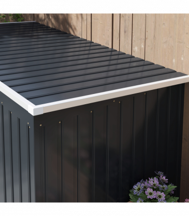 Outsunny 7 x 4ft Metal Garden Storage Shed w/ Double Door Dark Grey