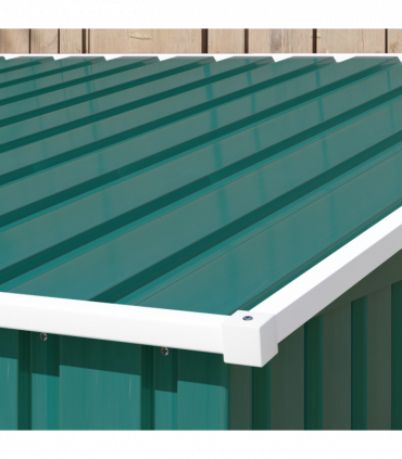 Outsunny 7 x 5FT Garden Shed w/ Foundation Lean to Metal Tool Shed Green