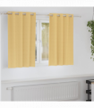 vidaXL Curtains with Curtains 2 pcs Beige Polyester