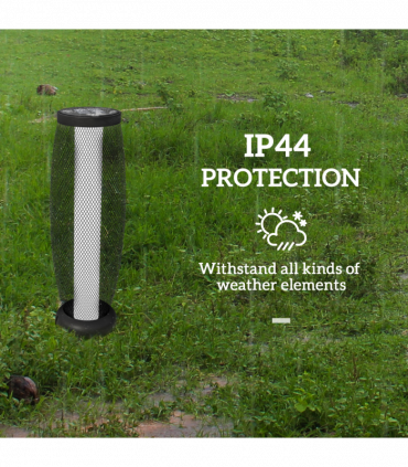 Outsunny 71.5 cm Garden Solar Lamp, Metal Floor Lamp with Auto On/Off LED