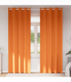 vidaXL Curtains with Curtains 2 pcs Bright orange Polyester