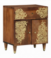 vidaXL Bedside Cabinet Honey brown 50 x 33 x 60 cm Solid mango wood