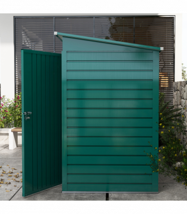 Outsunny 8 x 4FT Metal Garden Storage Shed with Double Doors and 2 Vents, Green