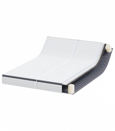 vidaXL Mattress 2 pcs White, Grey 80 x 200 cm Knitted fabric