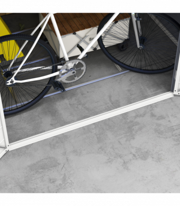 Outsunny 8 x 6ft Garden Shed Storage with Foundation Kit and Vents, Grey