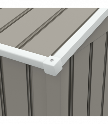 Outsunny 8 x 6ft Garden Storage Shed w/ Double Sliding Door Outdoor Light Grey