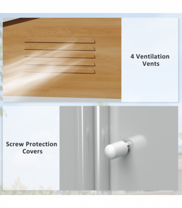 Outsunny 8 x 6ft Garden Storage Shed with Double Door Chocolate Wood Effect