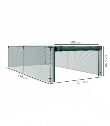 Outsunny 8' x 4' Plant Protection Tent Crop Cage with Door, Green