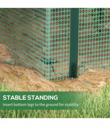 Outsunny 8' x 4' Plant Protection Tent Crop Cage with Door, Green