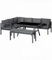 Outsunny 8-Seater Aluminium Garden Dining Sofa Furniture Set with Cushions