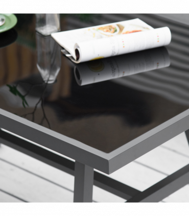 Outsunny 8-Seater Aluminium Garden Dining Sofa Furniture Set with Cushions