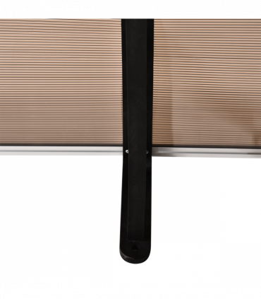 Outsunny 80 L x 195 W x 23 H cm Clear Polycarbonate Curved Awning Black