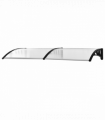 Outsunny 80 L x 195 W x 23 H cm Clear Polycarbonate Curved Awning White